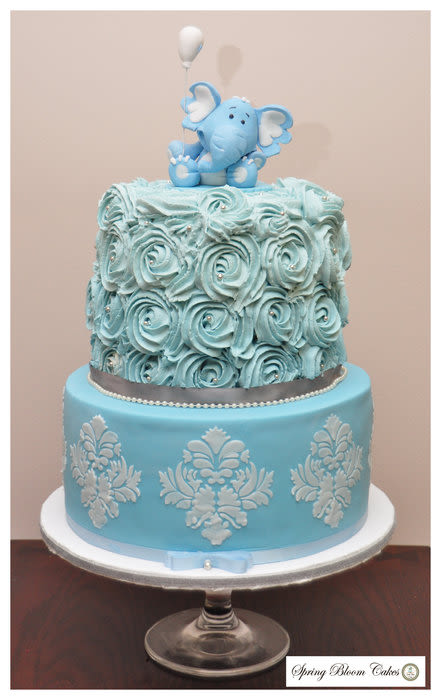 Elephant Baby Shower Cake