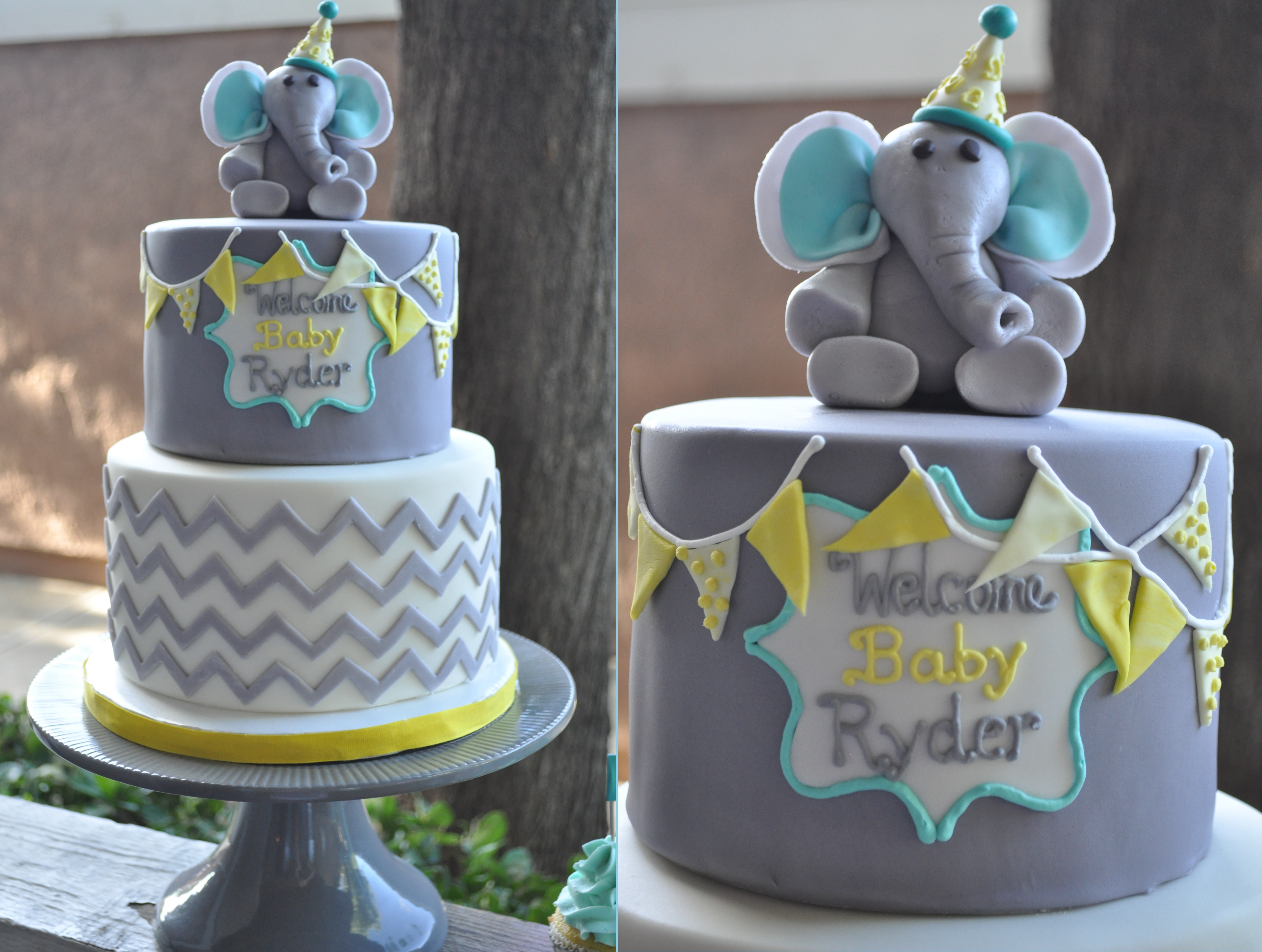 Elephant Baby Shower Cake Elephant Baby Shower Cake