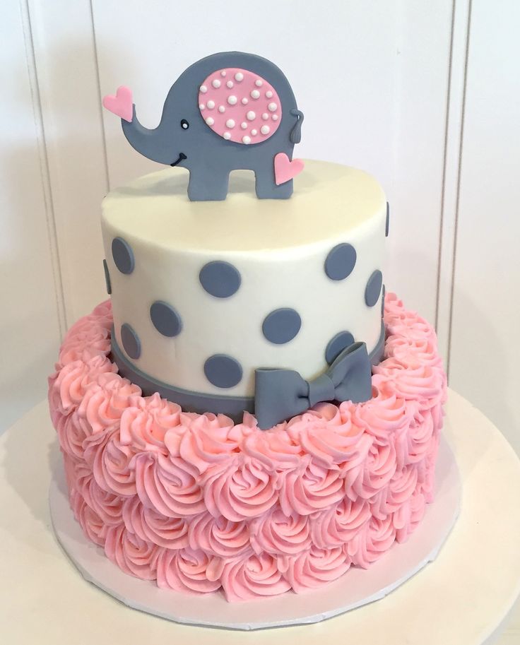 Elephant Baby Shower Cake