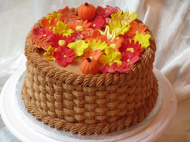 Fall Birthday Cake Basket