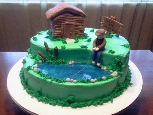 Fisherman Birthday Cake