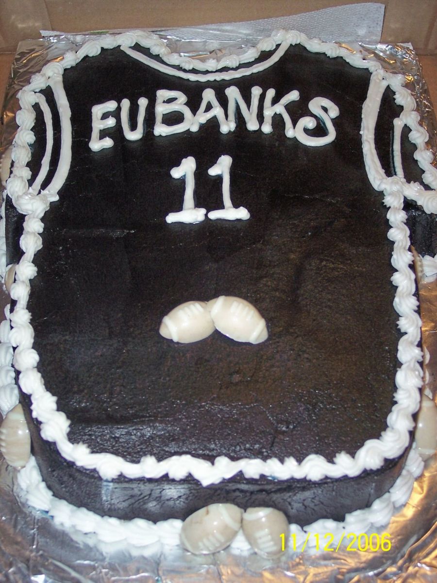 Football Jersey Birthday Cake Football Jersey Birthday Cake