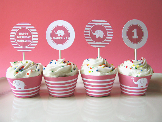 Free Printable First Birthday Cupcake Toppers