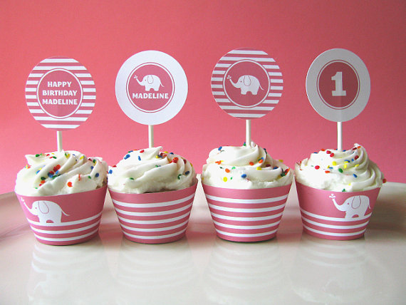 Free Printable First Birthday Cupcake Toppers Free Printable First Birthday Cupcake Toppers