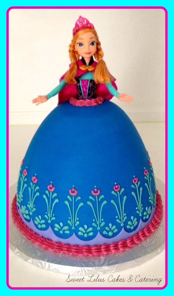 Frozen Anna Doll Cake Frozen Anna Doll Cake