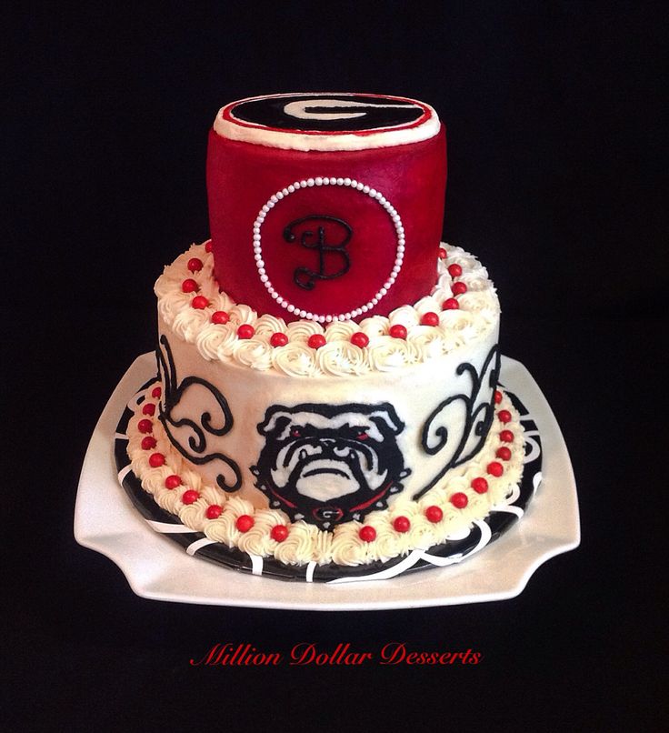 Georgia Bulldog Wedding Cake