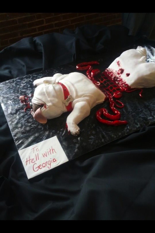 Georgia Bulldog Wedding Cake