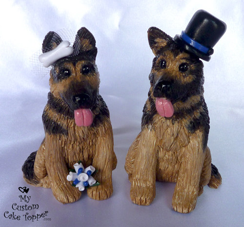 German Shepherd Cake Topper Wedding