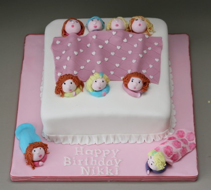 Girls Sleep Over Birthday Cakes Girls Sleep Over Birthday Cakes