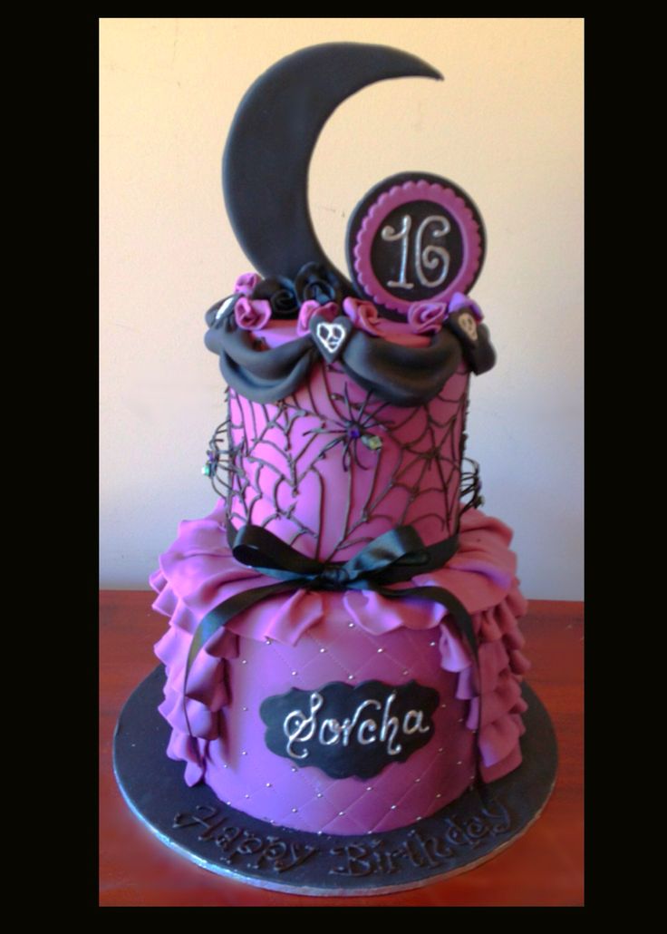 Halloween Birthday Cakes Girl Purple