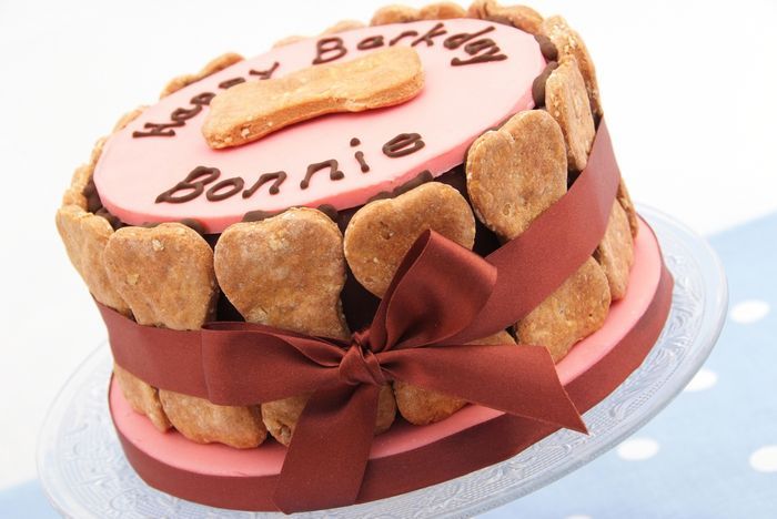 Happy Birthday Dog Bone Cake