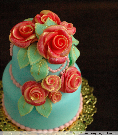 Happy Birthday Rose Cake