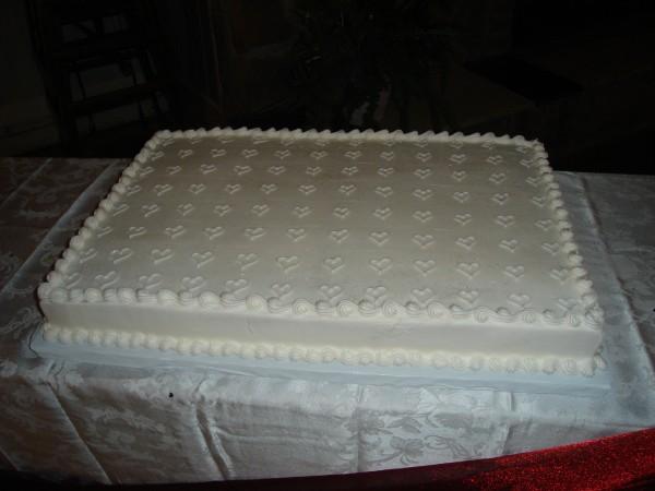 Heart Wedding Sheet Cake