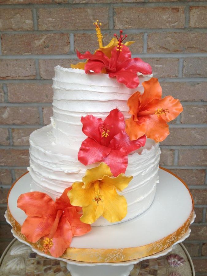 Hibiscus Flower Birthday Cake Hibiscus Flower Birthday Cake