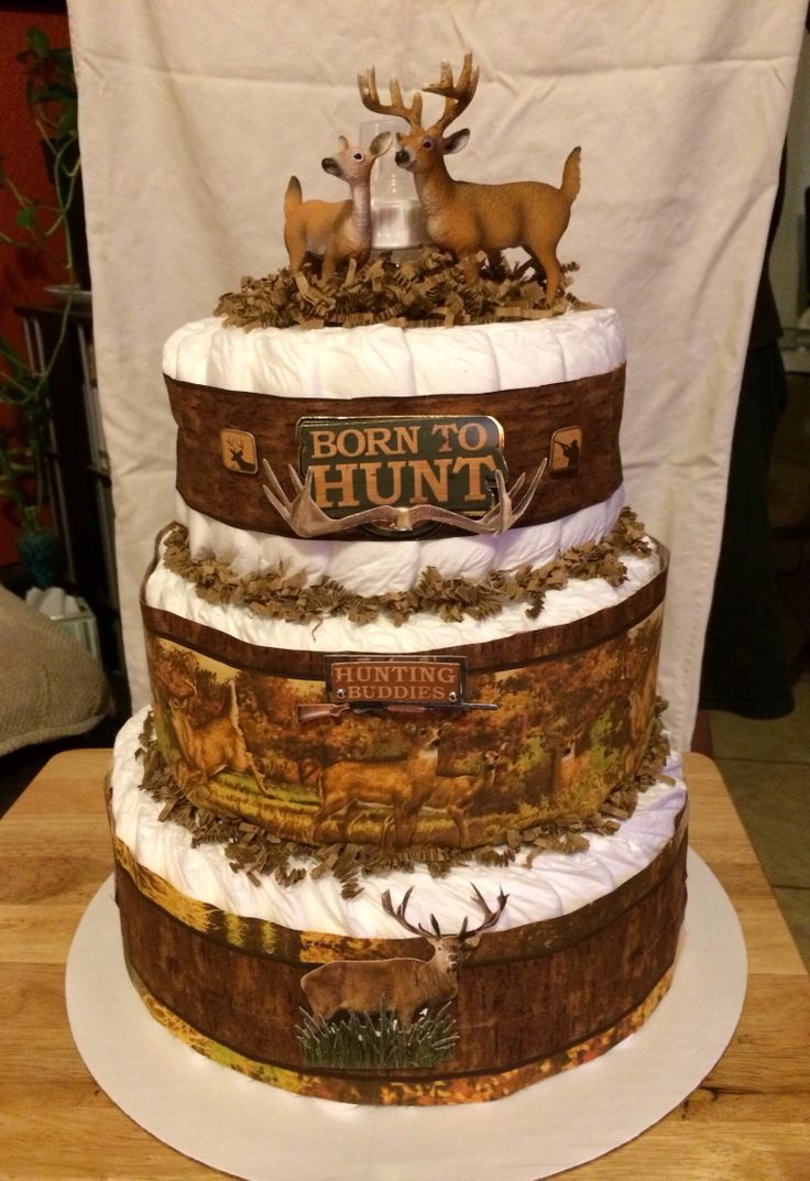 Hunting Theme Diaper Cake