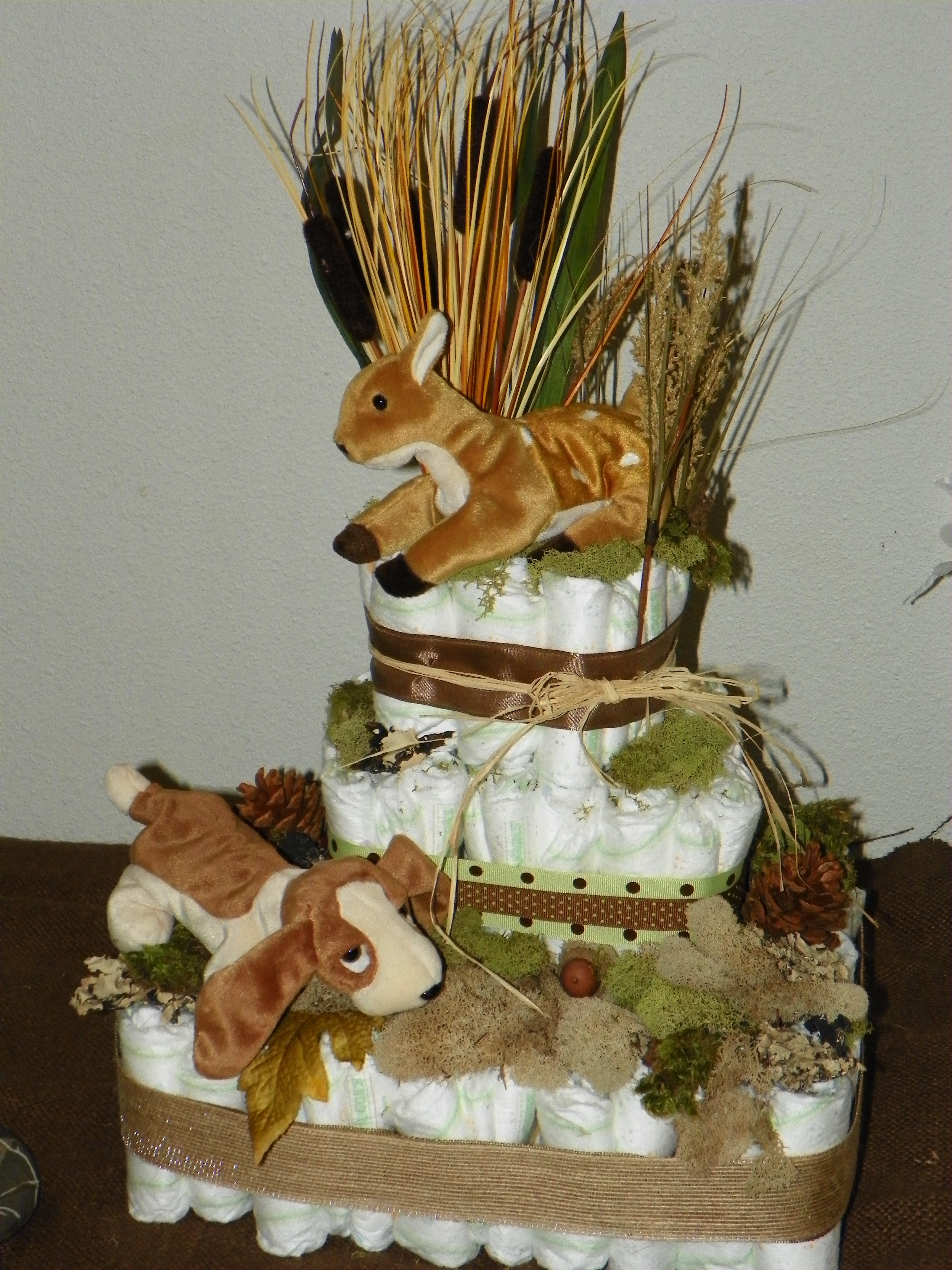 Hunting Theme for Baby Shower Diaper Cake