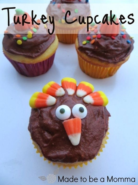 Kids Thanksgiving Turkey Cupcakes