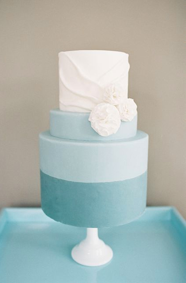 Light Blue Wedding Cake