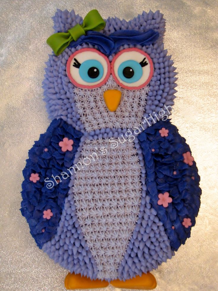 Little Girl Owl Birthday Cake Little Girl Owl Birthday Cake