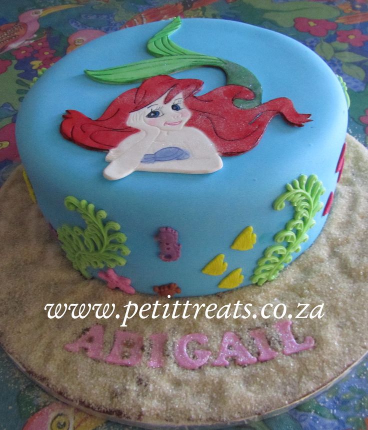 Little Mermaid Themed Birthday Cake