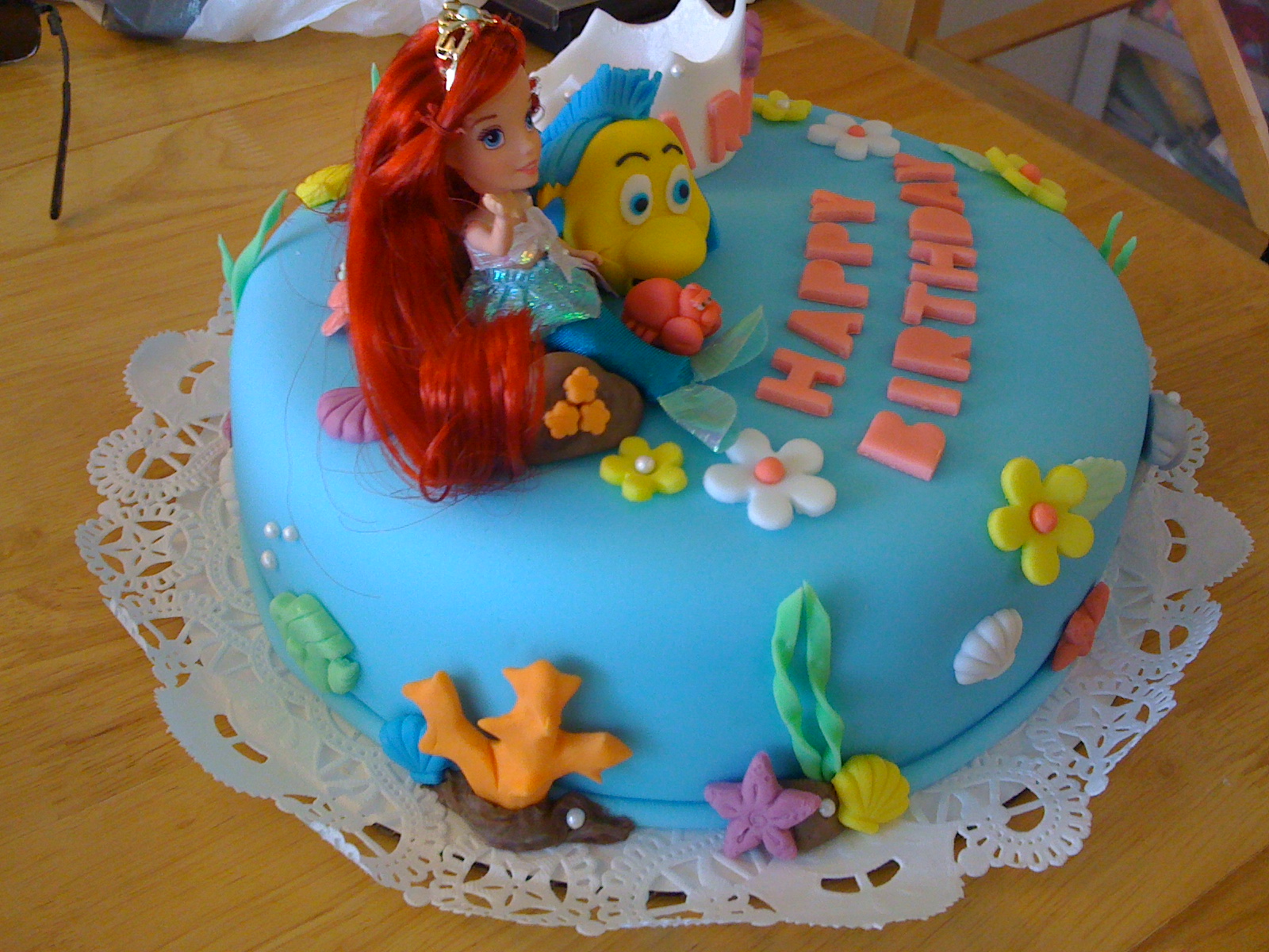 Mermaid Ocean Themed Birthday Cake