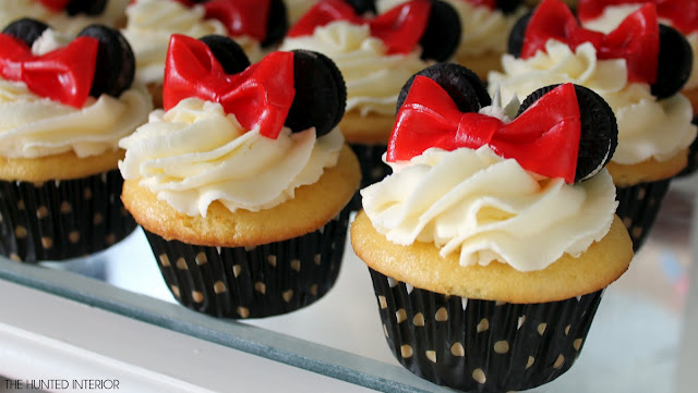 Minnie Mouse Birthday Party Cupcakes