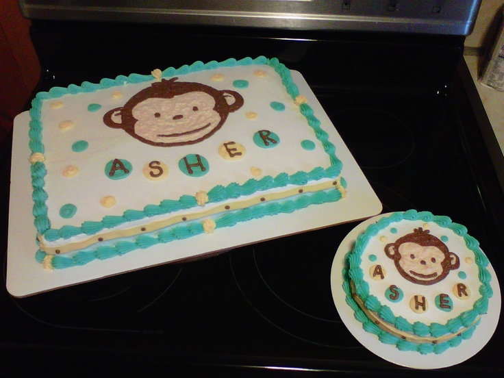 Monkey 1st Birthday Cake