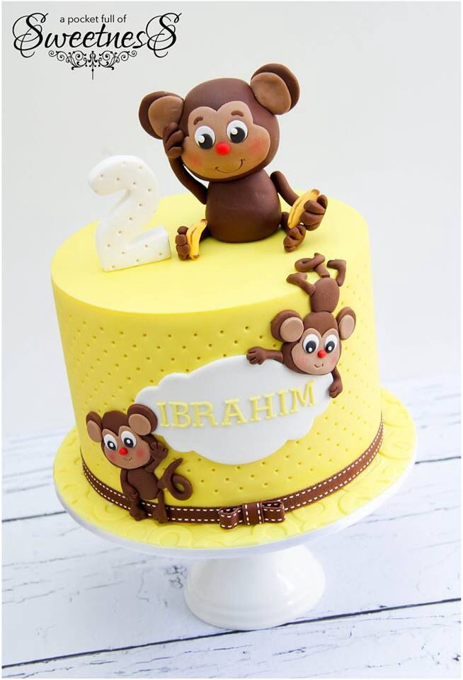 Monkey Birthday Cake Fondant