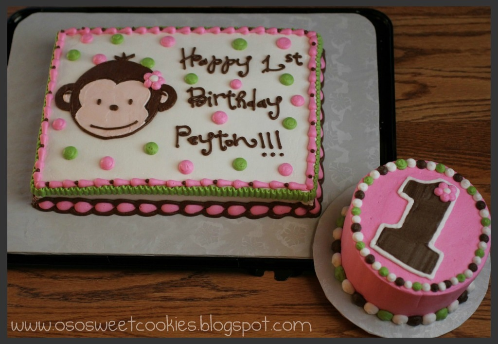 Monkey First Birthday Cake