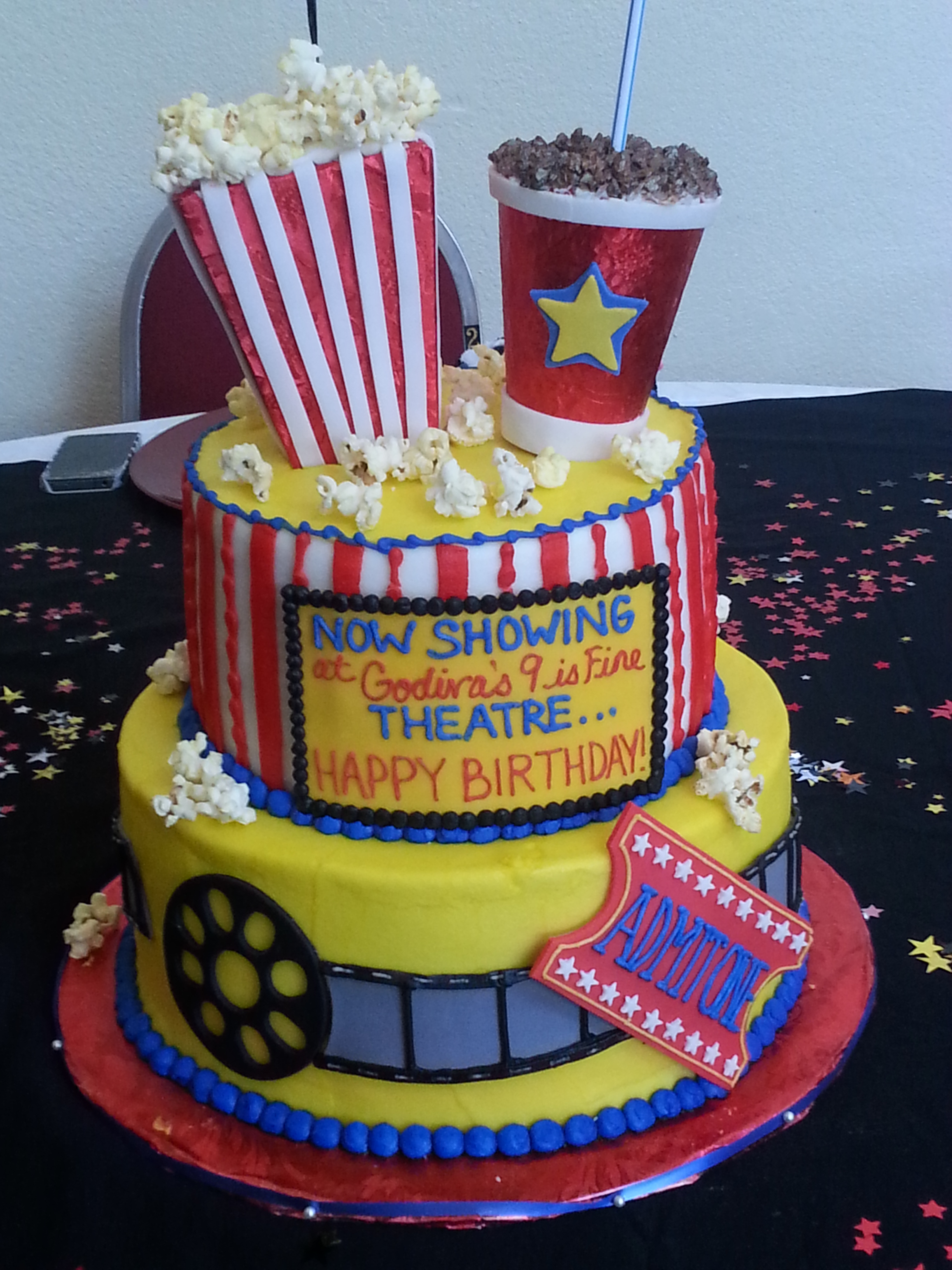 Movie Themed Birthday Party Cake