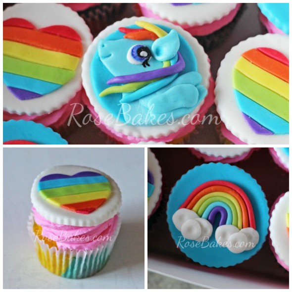 My Little Pony Rainbow Dash Cupcakes