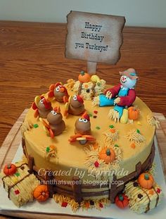 November Thanksgiving Birthday Cakes