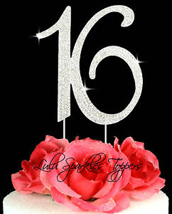 Number Sweet 16 Cake Toppers