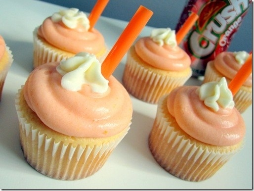 Orange Cream Soda Pop Cupcakes