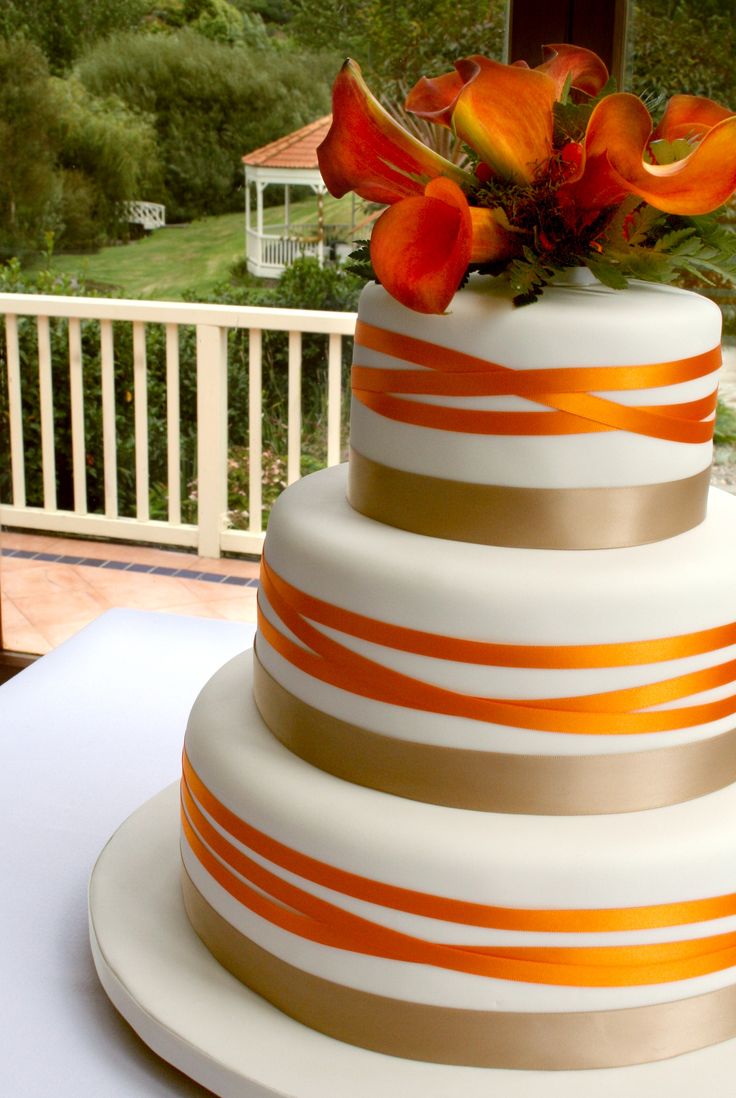 Orange Wedding Cake