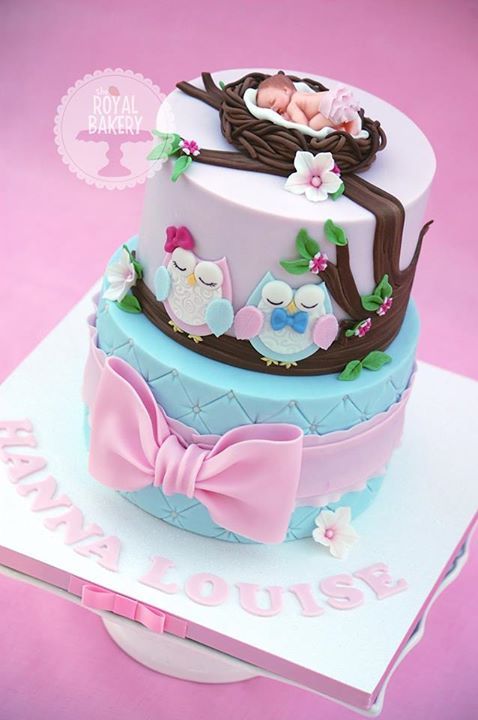 Owl Baby Shower Cake Owl Baby Shower Cake
