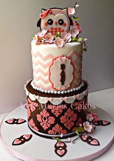 Owl Baby Shower Cake Owl Baby Shower Cake