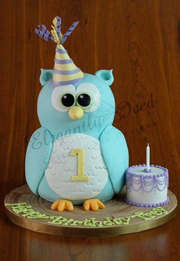 Owl Birthday Cake