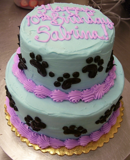 Paw Print Cake