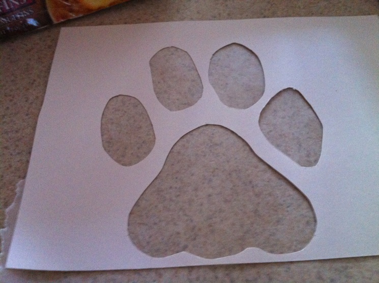 Paw Print Stencil Printable