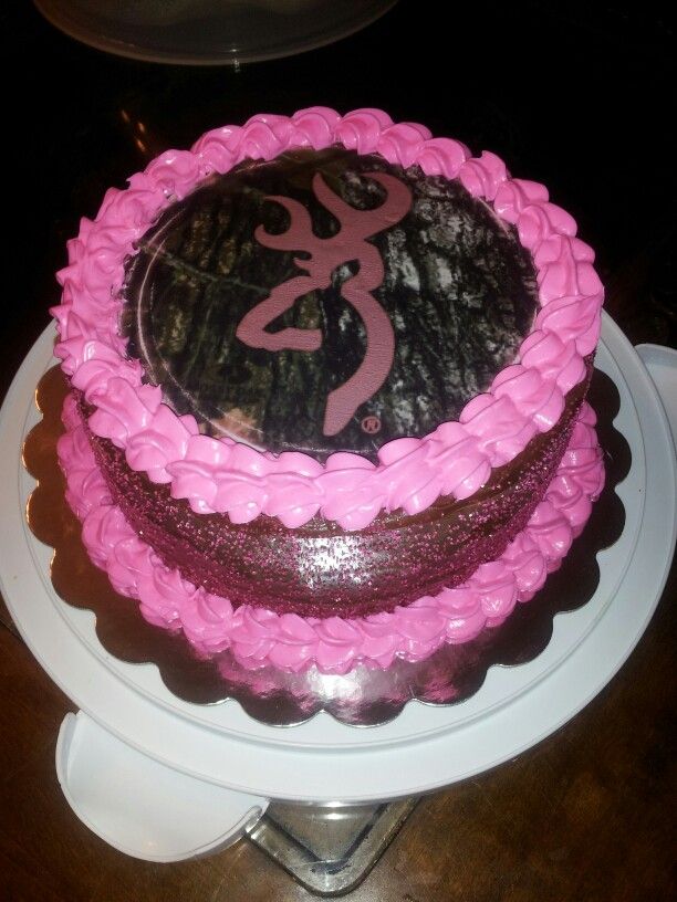 Pink Camo Cake