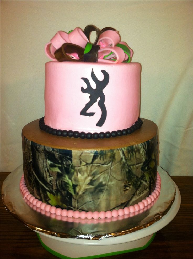 Pink Camo Wedding Cake Pink Camo Wedding Cake