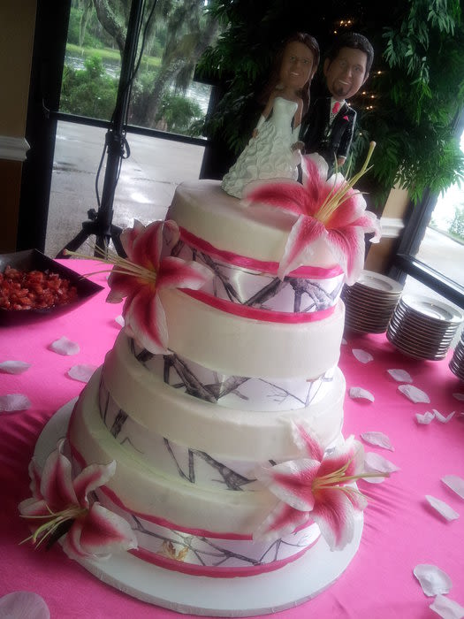 Pink Camo Wedding Cake