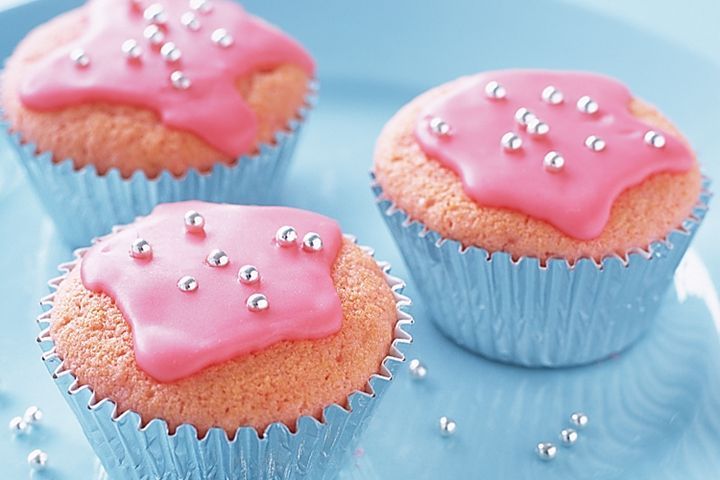 Pink Cupcakes with Frosting