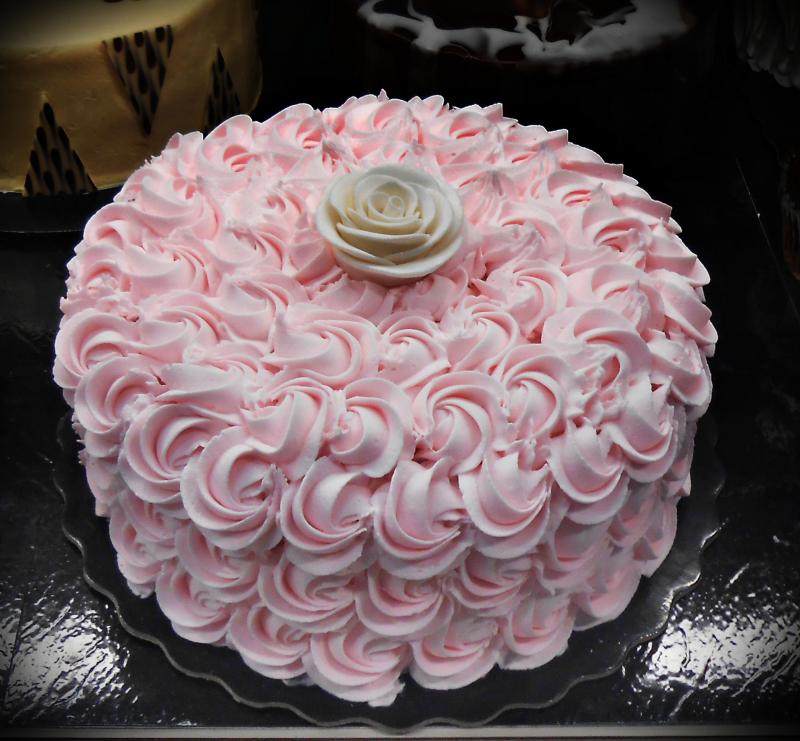 Pink Rose Buttercream Sheet Cakes