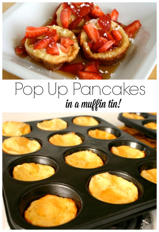 Pop Up in a Muffin Tin Pancakes