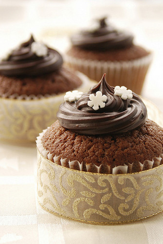 Pretty Chocolate Cupcakes