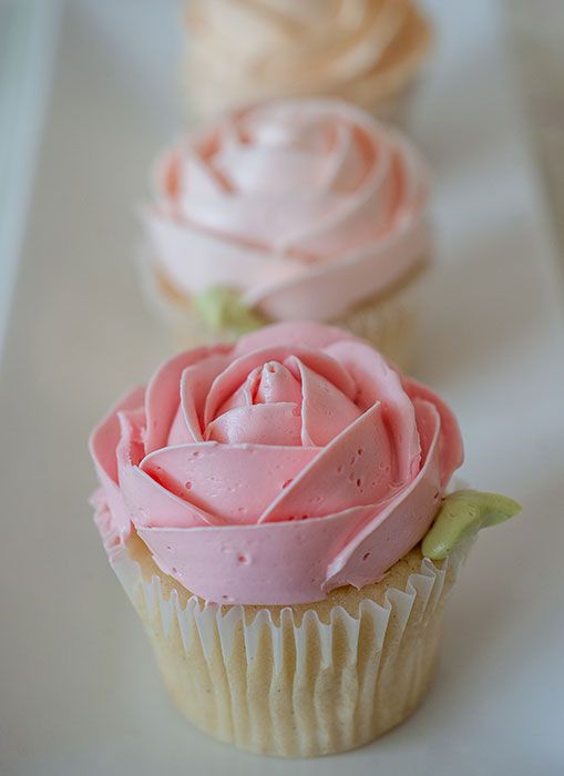 Pretty Rose Cupcakes