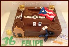 Puerto Rico Theme Birthday Cake