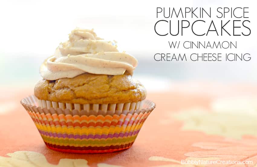 Pumpkin Cupcakes with Cream Cheese Frosting